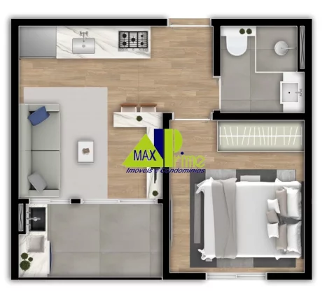 Imagem Imperdível Apartamento à Venda em São Paulo - Chácara Califórnia! 1 Quarto, 1 Sala, 1 Banheiro, 30,48 m².