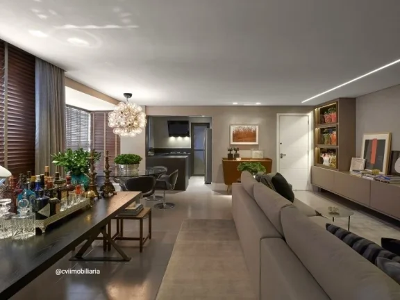 Imagem Apartamento com área total de 91,45m². A planta original era de 3 quartos, convertido em um aparta...