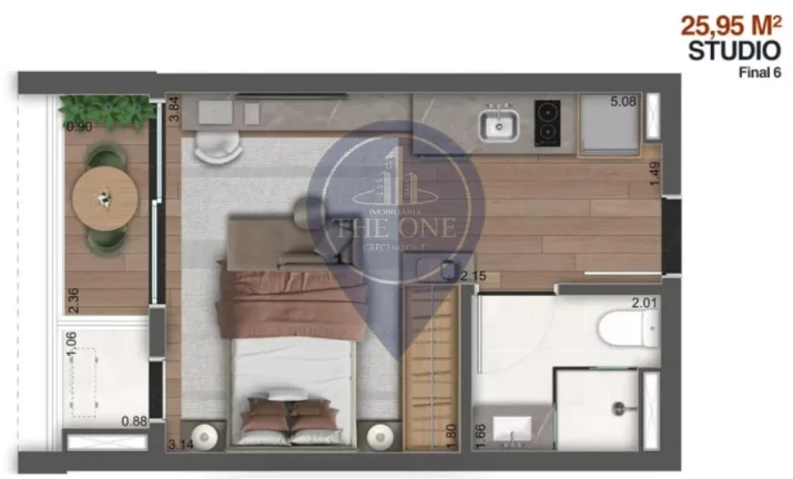 Imagem Studio à venda em Vila Clementino, São Paulo-SP: 1 quarto, 1 banheiro, 25m² de área. Encontre seu novo lar agora!