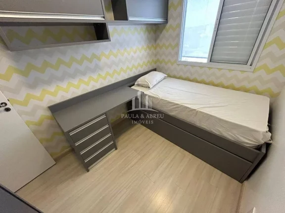 Imagem Apartamento Novo de Alto Padrão. Porteira fechada, 80m², 2 Dormitórios sendo 1 Suíte com Closet e Sacada, 2 Vagas, Totalmente mobiliado no Ruge Ramos, São Bernardo do Campo