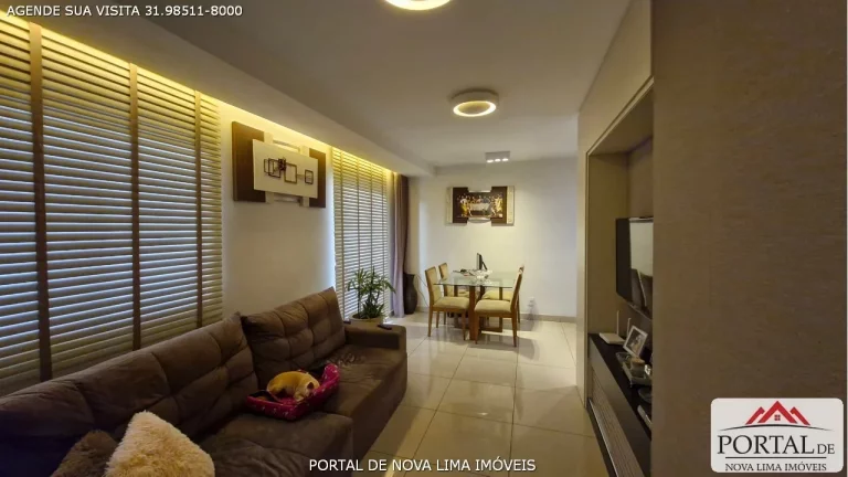 Imagem Apartamento de 3 quartos, sendo 1 suíte, 2 salas, varanda gourmet, 2 vagas de garagem, apartamento com 85 m2 de área. Este imóvel conta com um projeto