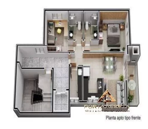Imagem Apto 2 Quartos, sendo 1 Suite - Horto - Ipatinga - COD 562