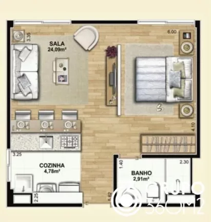 Imagem Apartamento para Venda em Santo André / SP no bairro Jardim Jamaica