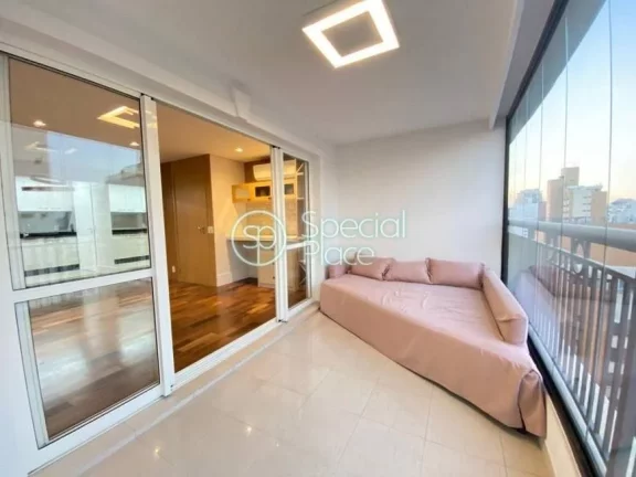 Imagem Apartamento com 98m² em Moema Pássaros Edifício lindo e moderno, andar alto com varanda envidraç...