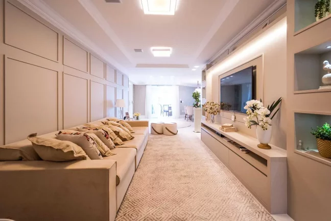 Imagem Apartamento mobiliado com 4 suítes e 3 vagas de garagem em Itapema