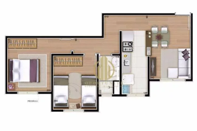 Imagem Apartamento 2 dormitórios à venda, Campos Elíseos, Ribeirão Preto.