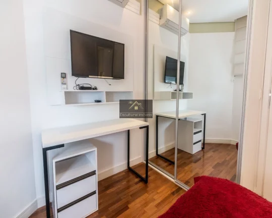 Imagem ITAIM BIBI LOCAÇÃO APARTAMENTO TOTALMENTE MOBILIADO 2 SUÍTES SALA 2 AMBIENTES LAVABO AR-CONDICIONADO VARANDA ANDAR ALTO 2 VAGAS LAZER COMPLETO