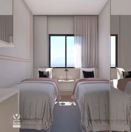 Imagem Apartamento novo com 2 quartos (1 suíte), sacada com churrasqueira à venda por R$ 587.822,80 - Boa Vista - Curitiba/PR