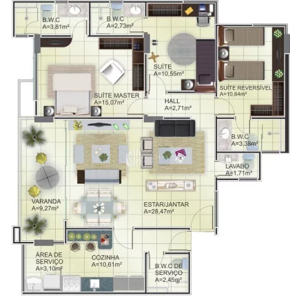 Imagem ÚLTIMA UNIDADE / PROMOÇÃO: apartamento pronto para morar, 3 dormitórios à venda por R$ 950.000,00 - Edifício VILMARY RESIDENCE - Jóquei- Teresina/PI