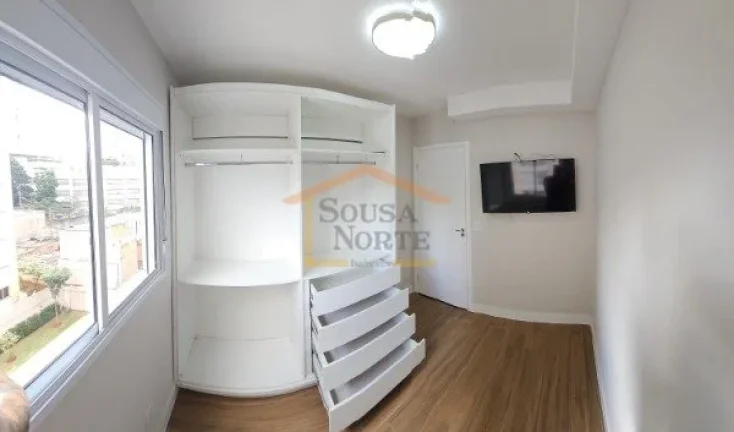 Imagem Apartamento moderno e arejado, de frente para a piscina e com sol o dia todo, com 42,77 m², 2 dormi...