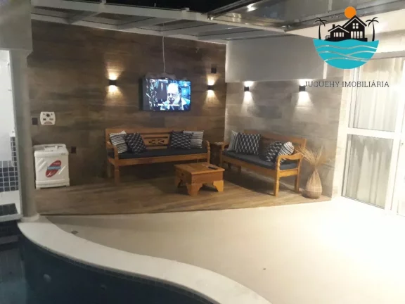 Imagem Casas para Alugar Temporada Juquehy - (Canto direito) pertinho da praia, 5 suítes, piscina aquecida, sauna, máx. 14 pessoas | Juquehy Imobiliária