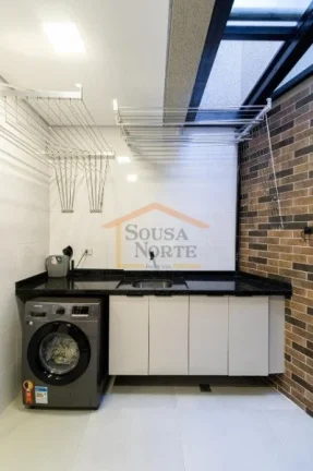Imagem Sobrado moderno e super completo, com 144 m² muito bem distribuídos. Conta com cozinha, sala de es...