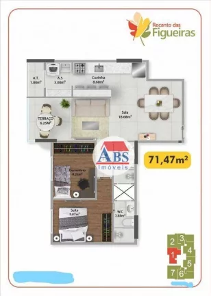 Imagem Apartamento com 2 dormitórios à venda, 71 m² por R$ 464.555,00 - Vila Guilhermina - Praia Grande/SP