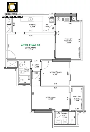 Imagem Vende-se apartamento alto padrão em andar alto na Aparecida - Santos