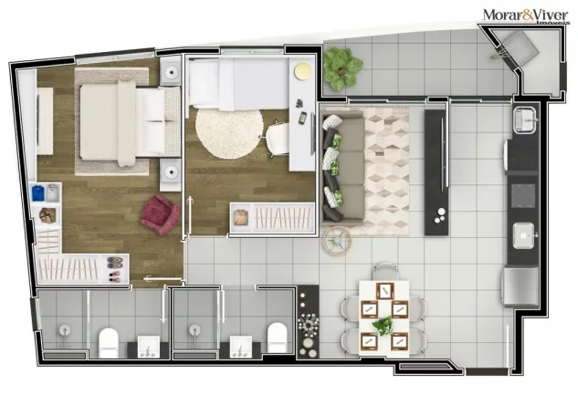 Imagem Apartamento para Venda em Curitiba, Alto da Glória, 4 dormitórios, 2 suítes, 3 banheiros, 2 vagas