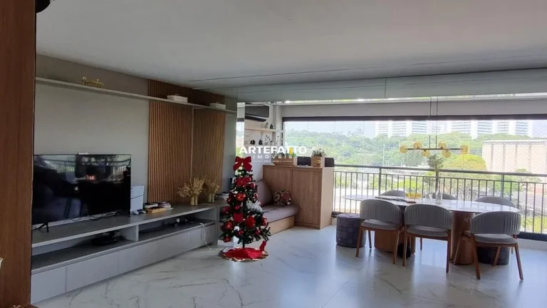 Imagem Apartamento com ar condicionado e móveis planejados,3 dormitórios(1 suite)2vagas