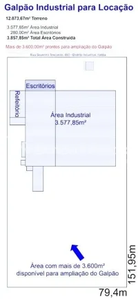 Imagem LocaÃ§Ã£o de galpÃ£o industrial, distrito industrial em Itatiba SP. 
LocalizaÃ§Ã£o excelente, com fÃ...