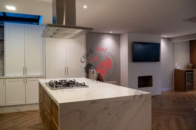 Imagem Sobrado em Condomínio, 190m²,Móveis planejados, 3 suítes ,espaço gourmet, 3 vagas. bairro Jardim em Santo André