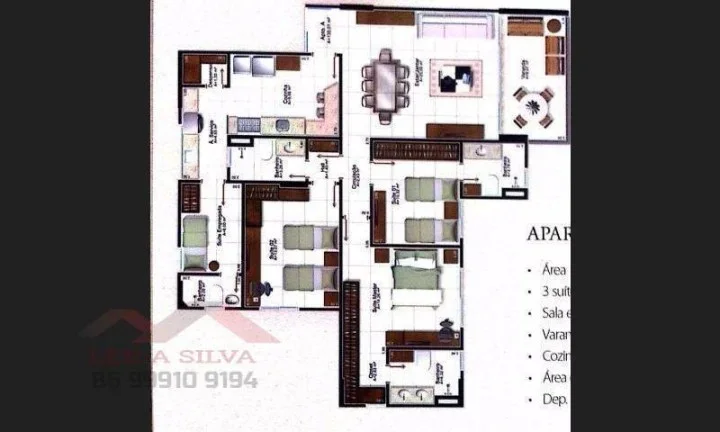 Imagem Apartamento 4 dormitórios para Venda em Teresina, Fatima, 4 dormitórios, 4 suítes, 4 banheiros, 2 vagas