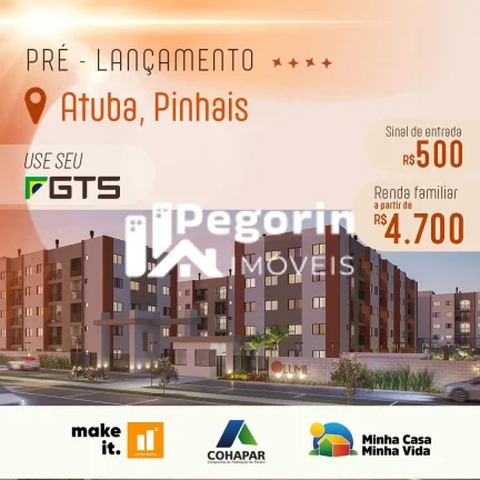 Imagem Apartamento à venda em Pinhais, Atuba, com 2 quartos, 44,16m²