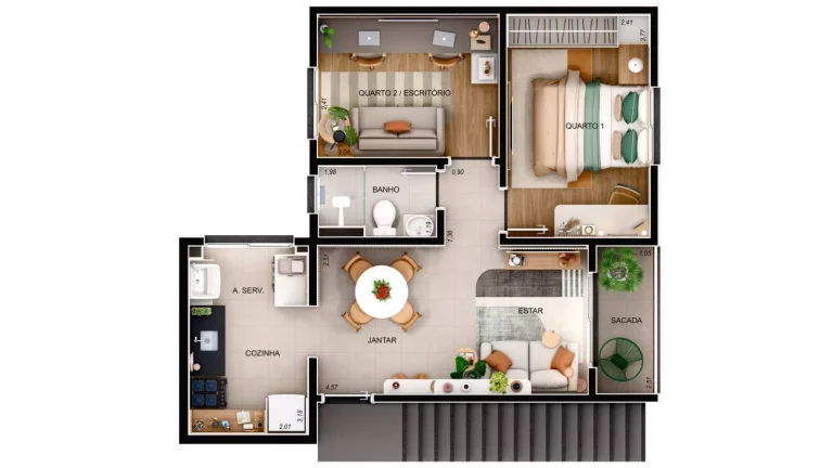 Imagem Apartamento com 2 Quartos à Venda, 45 m² em Bandeirinhas - Betim