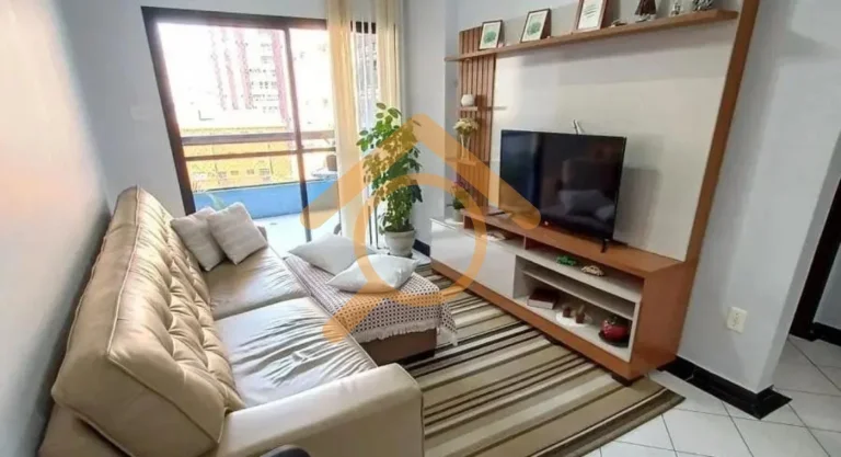 Imagem Apartamento espaçoso e moderno no Canto do Forte, Praia Grande-SP: 2 quartos, 1 suíte, 2 salas, 3 banheiros, 1 vaga, 84m²