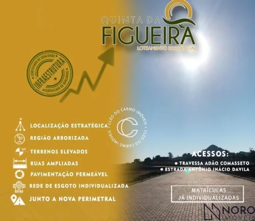 Terreno localizado no Loteamento Residencial Quinta da Figueira, situado na Rua