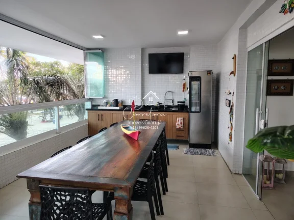 Imagem Lindo apartamento frente mar nas Pitangueiras, Guarujá-SP: 5 quartos, 4 suítes, 2 salas, 5 banheiros, 188m², 1 vaga. Venha conferir!