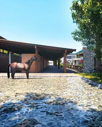 Imagem Terreno com 620m² em condomínio rural com estrutura para cavalos em Camboriú