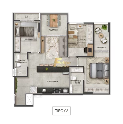 Imagem UM NOVO EMPREENDIMENTO TIPO GARDEN NA PRAIA DE ITAPARICA / VILA VELHA - ES