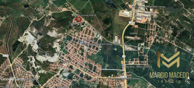 Imagem Terreno à venda, 18752 m² por R$ 2.000.000,00 - Ponta da Serra - Itaitinga/CE