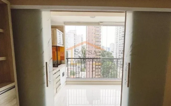 Imagem Apartamento com 83 m², distribuído em 2 dormitórios, sendo 1 suíte, sala com varanda, cozinha am...