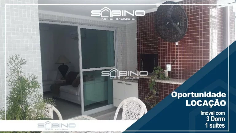 Imagem Apartamento para locação temporada 3 dormitórios, 1 suíte 125 m2, duas vagas de garagem - Riviera de São Lourenço – Bertioga Sp.
