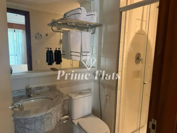 Imagem Flat disponível para venda no Meliá Jardim Europa no Itaim Bibi, com 35m², 1 dormitório e 1 vaga de garagem