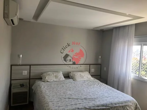 Imagem Lindo apartamento todo mobiliado à venda, em andar alto, no Centro, São Bernardo do Campo, com 3 suítes, 3 vagas, 155m².