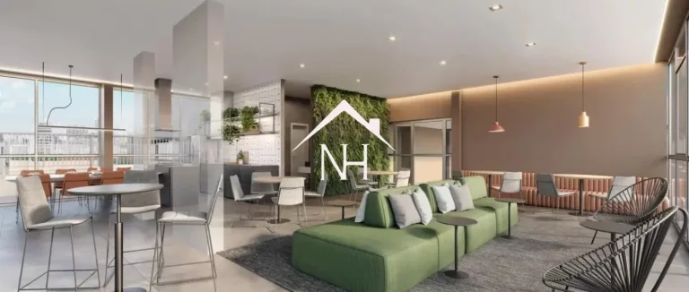 Imagem apartamento de 56m com dormitório e terraço,Churrasqueira,Cinema,Piscina,Salão de festas,Redário,coworking Bicicletário,Coworking,fitnss,lavanderia
