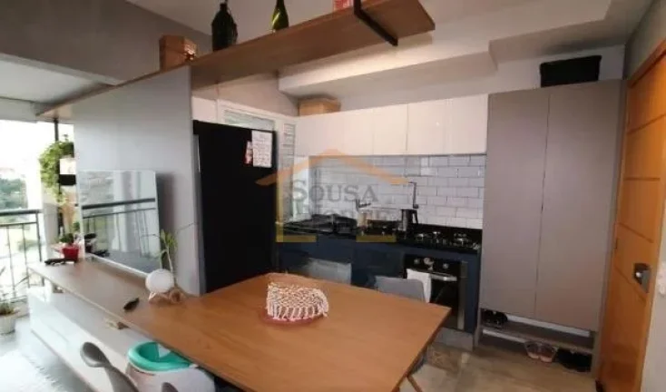 Imagem Apartamento com 42 m², composto por 1 dormitório, 1 banheiro, sala integrada com varanda e área d...