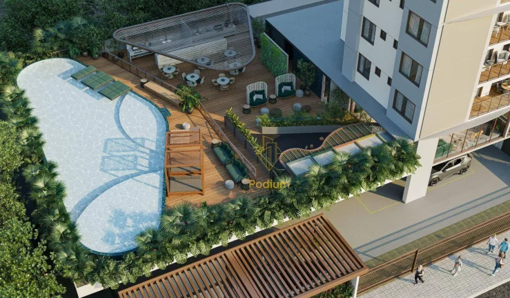 Imagem Apartamentos com varanda / sacada gourmet em frente ao Parque Linear Parahyba I a 520m da Praia do Bessa - AP0884