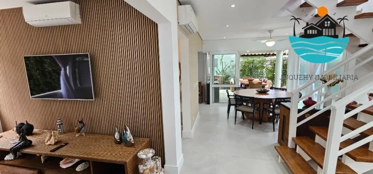 Imagem Casa para locação de Temporada em Juquehy com 4 dormitórios, 2 suítes, jacuzzi, churrasqueira, 60m da praia, max. 9 pessoas. | Juquehy Imobiliária