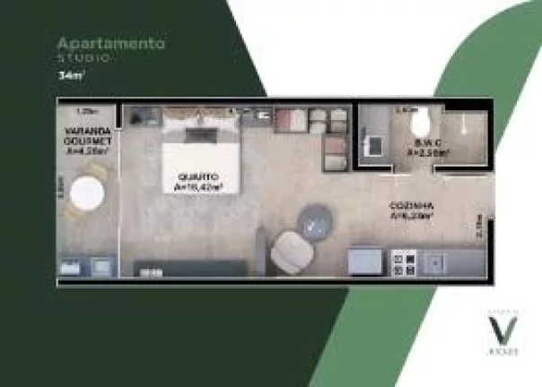 Imagem Apartamento 1 dormitório para Venda em Teresina, Jóquei, 1 suíte, 1 vaga