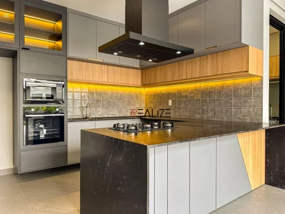 Imagem Modernidade e sofisticação casa térrea com escritório à venda, 211 m² por R$ 1.790.000 - Condomínio Fechado - Indaiatuba/SP