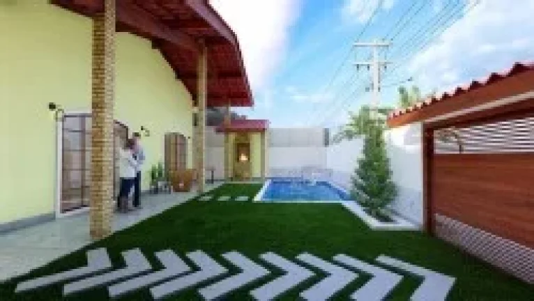 Imagem Casa para Venda em Itanhaém, Jamaica (Praia), 3 dormitórios, 1 suíte, 2 banheiros, 4 vagas