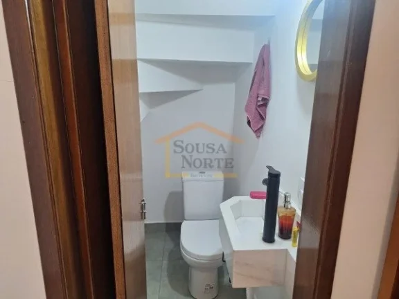 Imagem Sobrado 3 dormitórios, sendo 1 suite com sacada, 2 banheiros sociais e 1 lavabo, armários planejad...