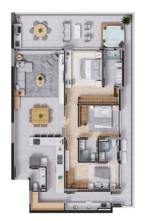 Imagem Apartamento 3 Dormitórios para venda em Florianópolis - SC
