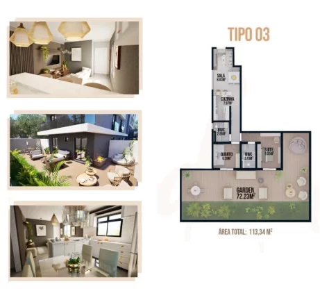 Apartamento Garden no Bacacheri