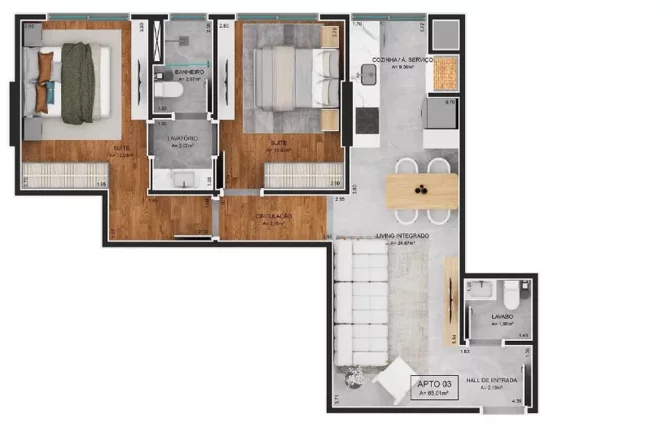 Imagem Villa Fortuny - Breve Lançamento - Apartamento à venda no bairro Jardim Dourado - Porto Belo/SC