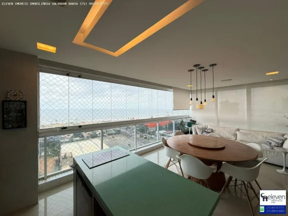 Imagem APARTAMENTO ALTO PADRÃO COM VISTA MAR EM PATAMARES  155M², 3 VAGAS, FINAMENTE DECORADO