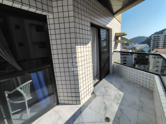 Imagem Apartamento com vista para o mar e lazer na Enseada, Guarujá-SP: 3 quartos, 1 suíte, 2 salas, 2 banheiros, 1 vaga, 106m². Venha conferir!