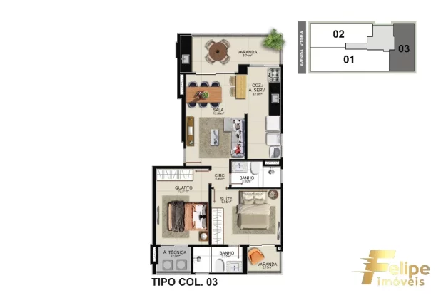 Imagem Torre das Águas: Apartamento com 2 quartos - O Refúgio Perfeito na Praia do Morro! Guarapari/ES