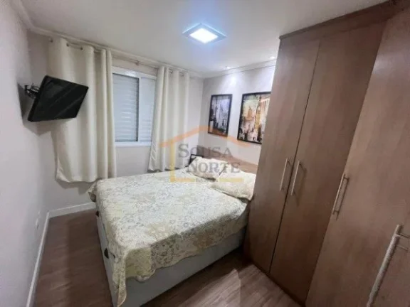 Imagem Apartamento 50m², 2 dormitórios, sendo o de casal com armários planejados, sala 2 ambientes, saca...